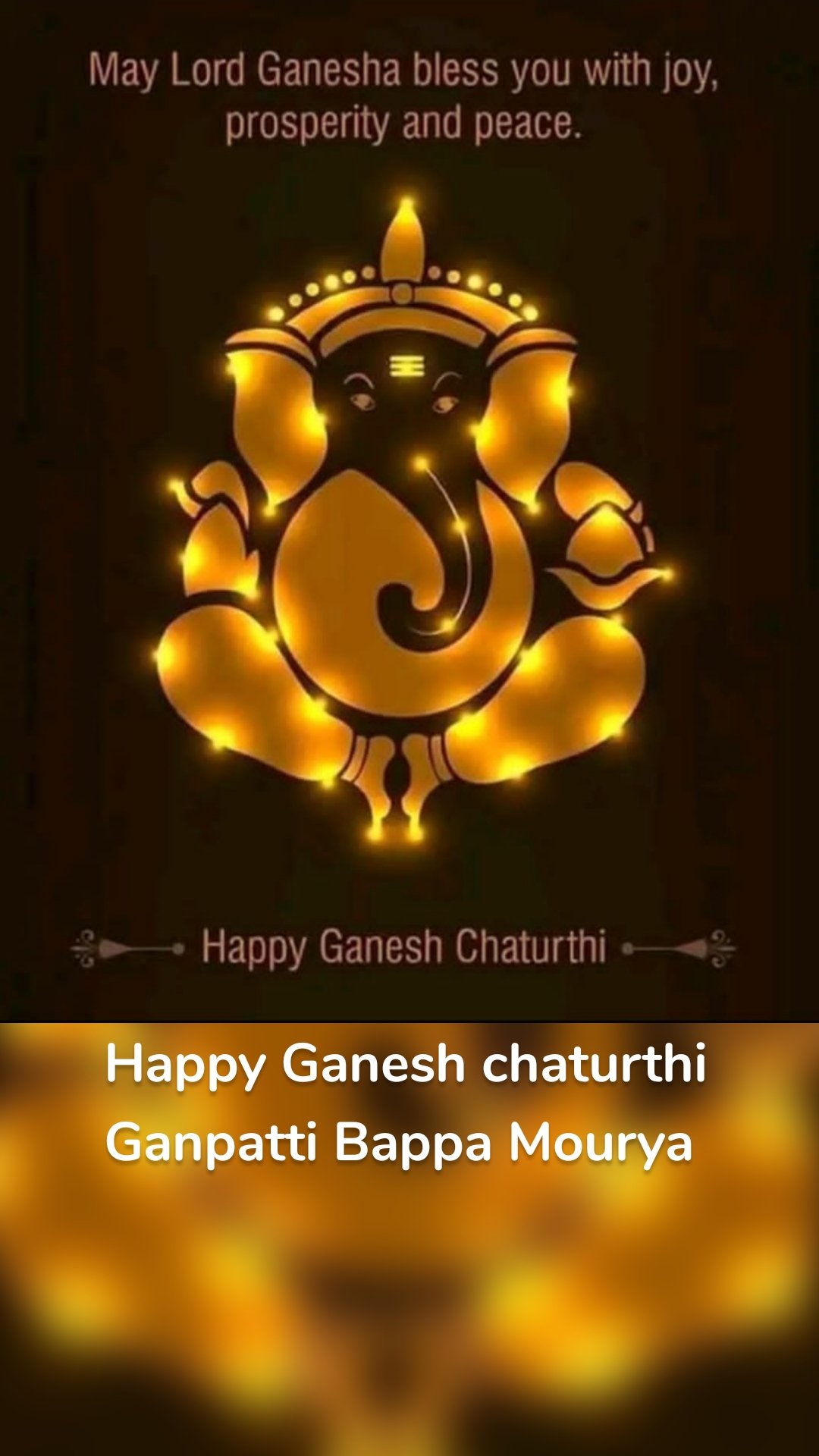 Happy Ganesh chaturthi 
Ganpatti Bappa Mourya